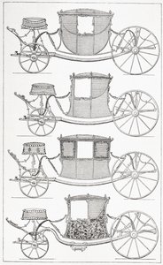Modne autokary XVIII wieku, 1875 r autorstwa French School
