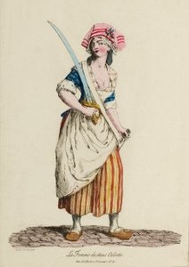 Kobieta Sans-Culotte, ok. 1792 (ryc.) autorstwa French School
