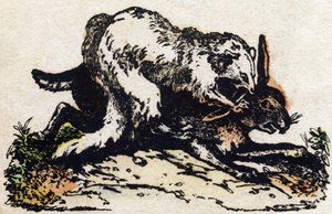 Fretka. Grawerowanie w „Alfabet des animaux sauvages””. 9. seria. Obraz Epinal, Pellerin, drukarz-wydawca, ok. 1870 r. Ryciny na drewnie, szablon. 16 stron. Wymiary: 20 x 15 cm. Prywatna kolekcja autorstwa French School