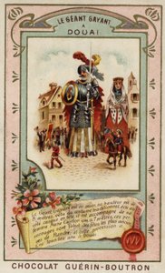 Festiwal giganta Gayanta, Douai, Francja (chromolitho) autorstwa French School