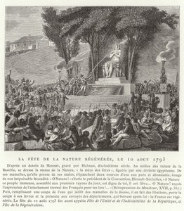 Festiwal Odrodzenia Natury, Paryż, 10 sierpnia 1793 autorstwa French School