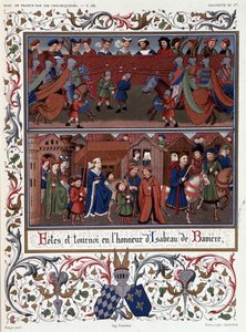 Festiwale i turniej na cześć Isabeau (Isabelle, Elisabeth) Bawarii (1371-1435) autorstwa French School