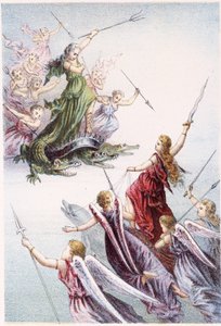 Walcz między złymi i dobrymi duchami morza - w „Podróży na dno morza” H. de la Blanchère. Paryż, wyd. Jouvet et Cie, sd. 1880. (podwójny 02950) autorstwa French School