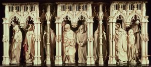 Figury mnichów z grobu Filipa Śmiałego, księcia Burgundii (1342-1404), autorstwa Jeana de Marville (zm.1389), Clausa Slutera (zm.14056) i Clausa de Werve (ok.1380-1439), zlecone dla klasztoru autorstwa French School