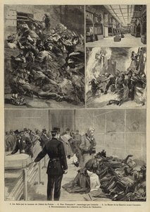Pożar na Bazar de la Charite, Paryż, 1897 autorstwa French School