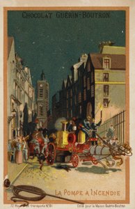 Wóz strażacki (chromolitho) autorstwa French School
