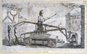 Pompa pożarnicza w Lyonie w 1808 r. autorstwa French School