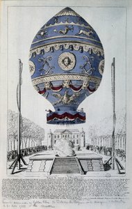 Pierwszy lot człowieka Pilâtre de Rozier w dniu 21 listopada 1783 r autorstwa French School
