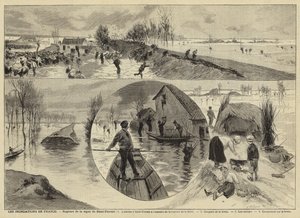 Powodzie we Francji, 1897 autorstwa French School