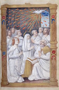 Fol.48 r Pięćdziesiątnica, z Godzin korzystania z Rzymu autorstwa French School
