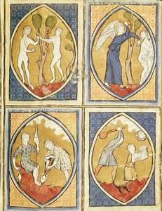 Fol.93r Historia Adama i Ewy, z Image du Monde autorstwa French School