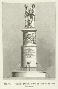 Fontaine Desaix, wzniesiony w 1802 r. na Place Dauphine autorstwa French School