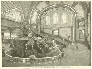 Monumentalna Fontanna Galerii Centralnej przy Pałacu Maszyn (rycina) autorstwa French School