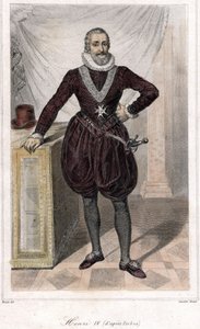 Portret stopy Henryka IV (1553 - 1610) z mieczem. autorstwa French School