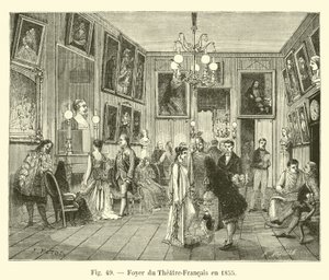 Foyer Teatru-Francais w 1855 r. autorstwa French School