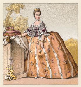 Francja XVIII wiek kostium autorstwa French School