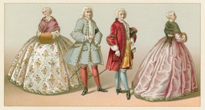Francja XVIII wiek kostium autorstwa French School