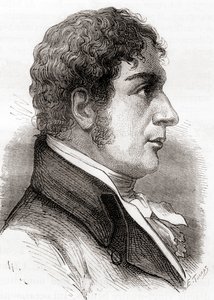 Francesco Zambeccari, z "Les Merveilles de la Science", opublikowanego ok. 1870 r. (litografia) autorstwa French School