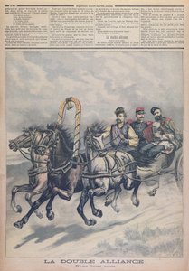 Sojusz francusko-rosyjski, ilustracja z Le Petit Journal, 1893 autorstwa French School