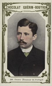 Franco, dyktator Portugalii (kolorowe zdjęcie) autorstwa French School