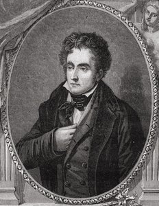 Francois-Rene, Vicomte de Chateaubriand (1768-1848) z „Histoire de la Revolution Francaise” Louisa Blanca (1811-82) autorstwa French School