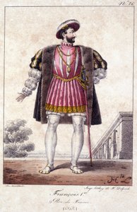 Franciszek I, król Francji urodzony w Cognac w 1494 i zmarły w Rambouillet w 1547. autorstwa French School