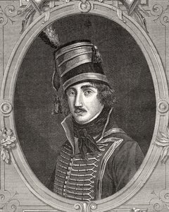 Francois Severin Marceau-Desgraviers, z „Histoire de la Revolution Francaise” Louisa Blanca (1811-82) autorstwa French School