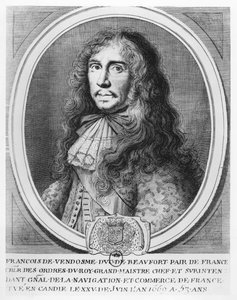 François de Bourbon, książę Beaufort (grafika) autorstwa French School