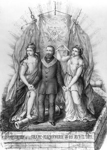 Wolnomularstwo i Komuna, 1871 autorstwa French School