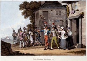 Poborowi francuscy, c.1814 (kolor lito) autorstwa French School