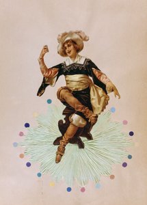 Francuska pocztówka w stylu art déco przedstawiająca młodą kobietę autorstwa French School