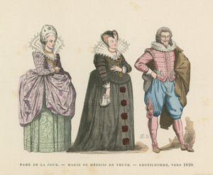 Kostium francuski, początek XVII wieku autorstwa French School