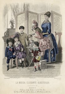 Francuski talerz modowy, koniec XIX wieku