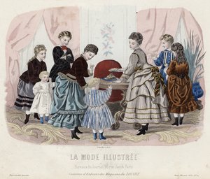 Francuski talerz modowy, koniec XIX wieku