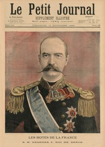 Francuscy gospodarze, Jego Wysokość Jerzy I, Król Grecji, ilustracja na okładce z „Le Petit Journal”, dodatek illustre, 10 listopada 1895