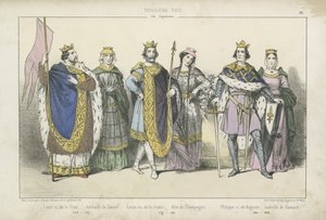 Francuscy królowie i królowe XII i XIII wieku autorstwa French School