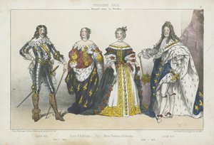 Francuscy królowie i królowe starszej gałęzi Burbonów autorstwa French School