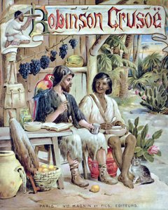 Przednia okładka Robinsona Crusoe autorstwa French School