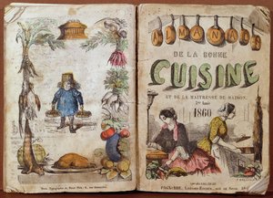 Przednia okładka Almanach de la Bonne Cuisine et de la Mistress de Maison, 1860 autorstwa French School