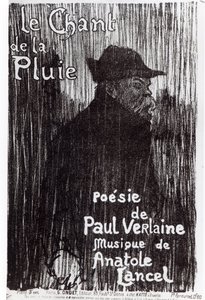 Przednia okładka partytury Le Chant de la pluie, z wiersza Paula Verlaine