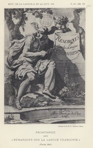 Frontispis do Uwag o języku francuskim, Paryż autorstwa French School