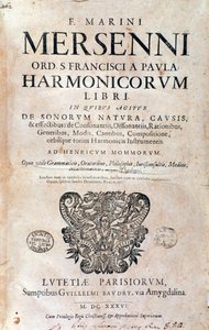 Frontispis Harmonie universelle autorstwa Marina Mersenne