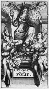 Frontyspis „Pochwała szaleństwa” Desiderius Erasmus autorstwa French School