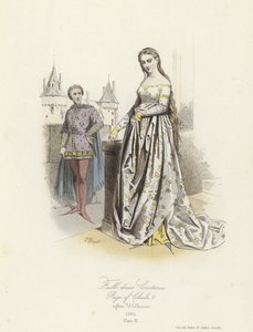 Pełny strój z czasów panowania Karola V Francji autorstwa French School
