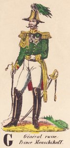 G: rosyjski generał, książę Menschikoff (1787-1869) autorstwa French School