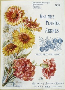 Gaillardy i goździki - okładka magazynu „Nasiona Rośliny Drzewa”, nr 3 autorstwa French School