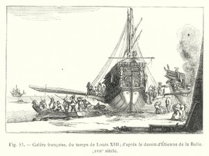 kuchnia francuska z czasów Ludwika XIII; wg rysunku Etienne de la Belle, XVII w. (rycina) autorstwa French School