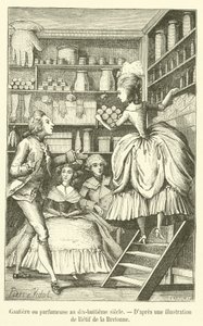 Gantière lub perfumiarz w XVIII wieku (rytownictwo) autorstwa French School