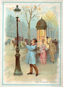 Oświetlenie gazowe (chromolitho) autorstwa French School