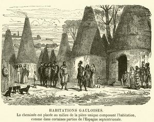 Galijskie domy (grawerowanie) autorstwa French School